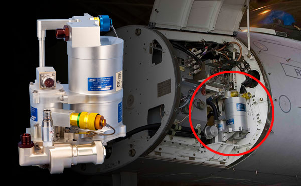 PDT's Liquid Cooling installed in the nose cone of a fighter jet
